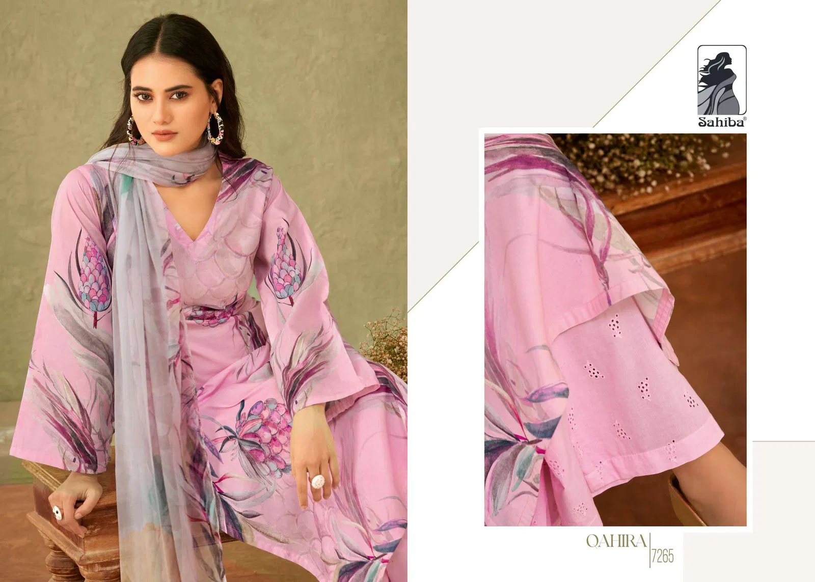 Qahira By Sahiba Lawn Cotton Digital Printed Dress Material Orders In India